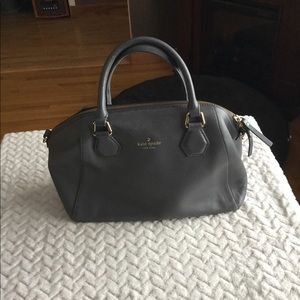 Grey leather Kate Spade purse